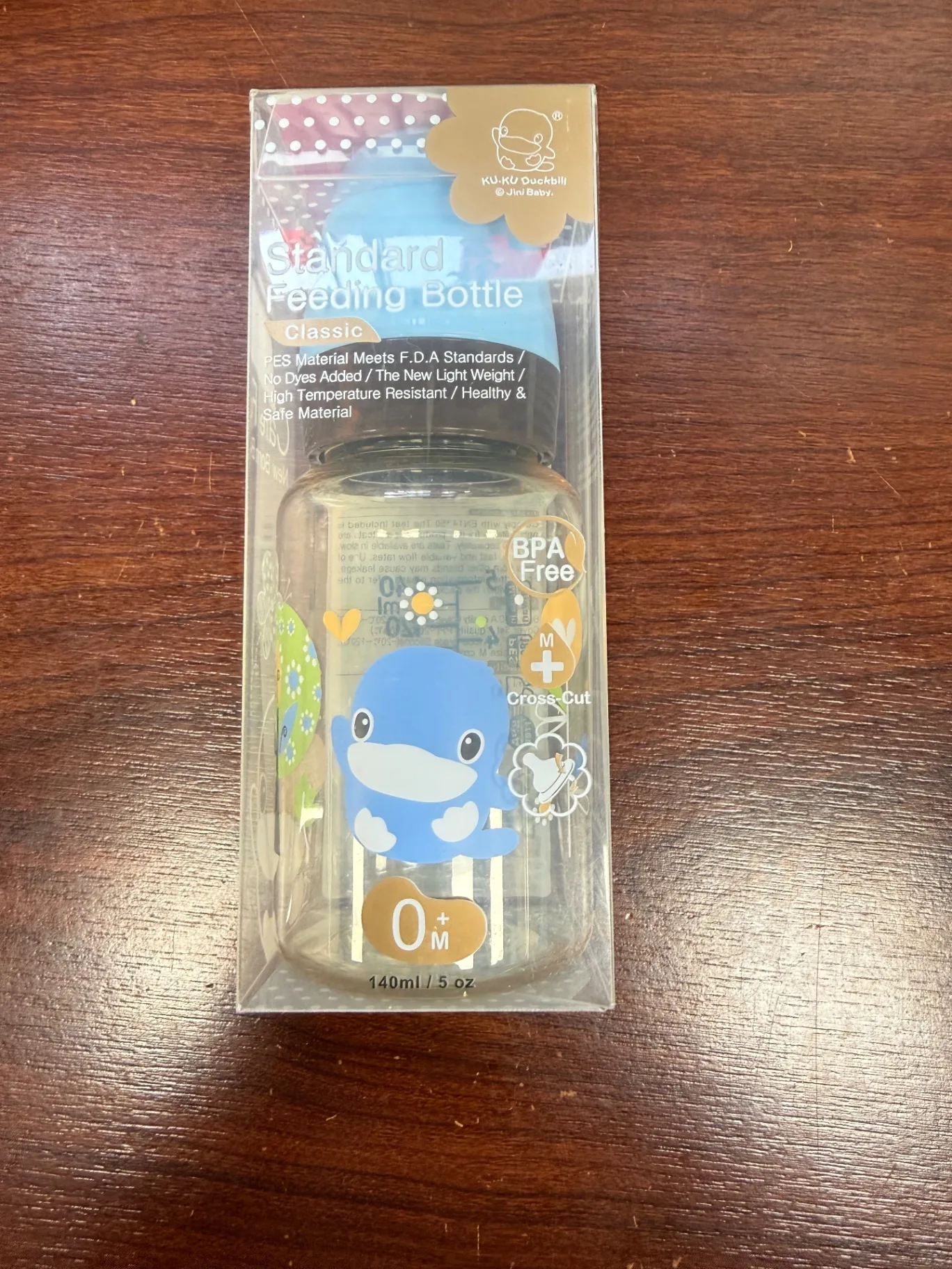KU-KU Duckbill 酷咕鴨 PES標準口徑奶瓶 140ml 單入
